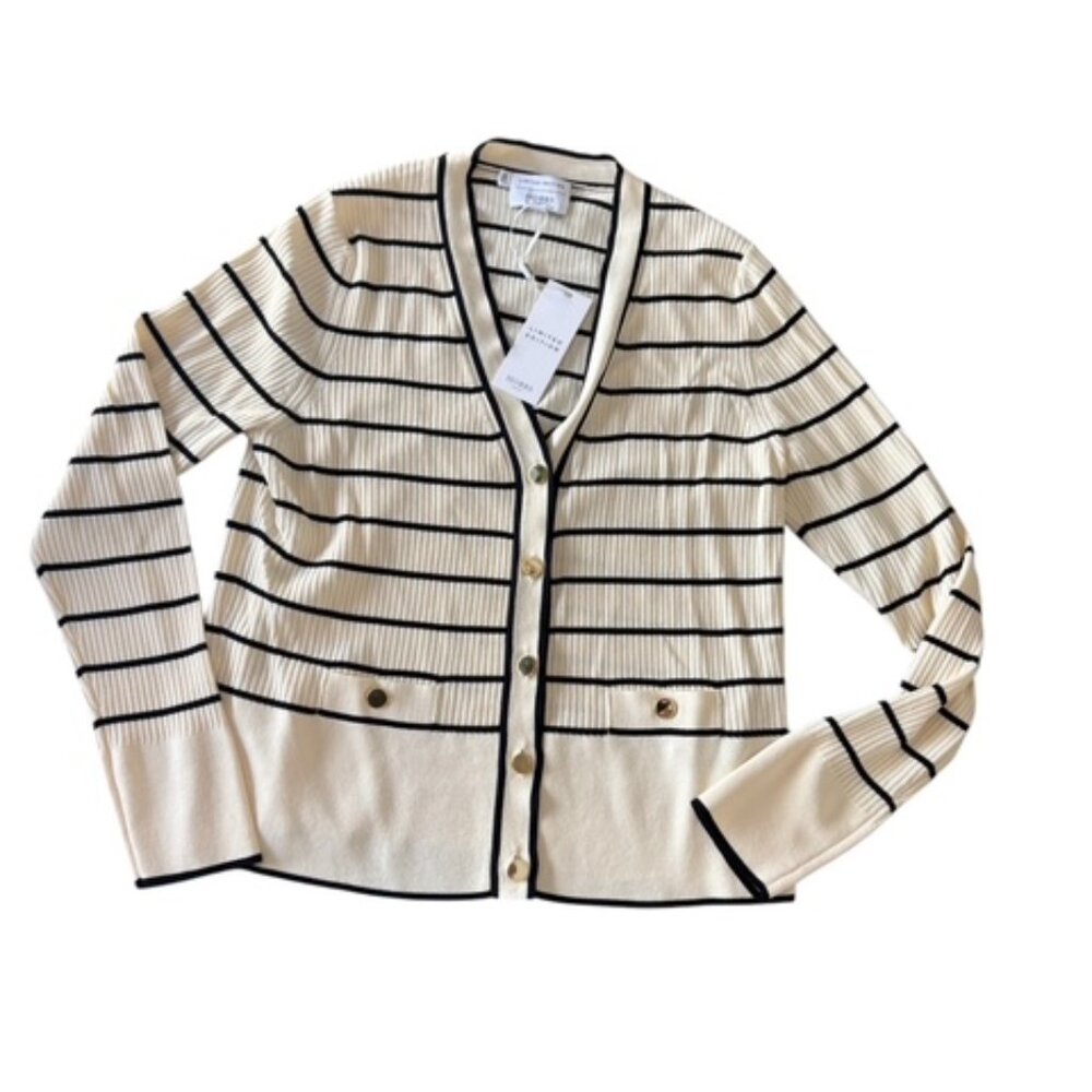 Hobbs London Belmont Cardigan black & white women's size M NWT limited edition. - Picture 2 of 7
